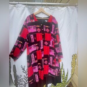 Colorful Geometric Pattern Dress